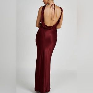 Brand new Meshki maxi backless satin dress